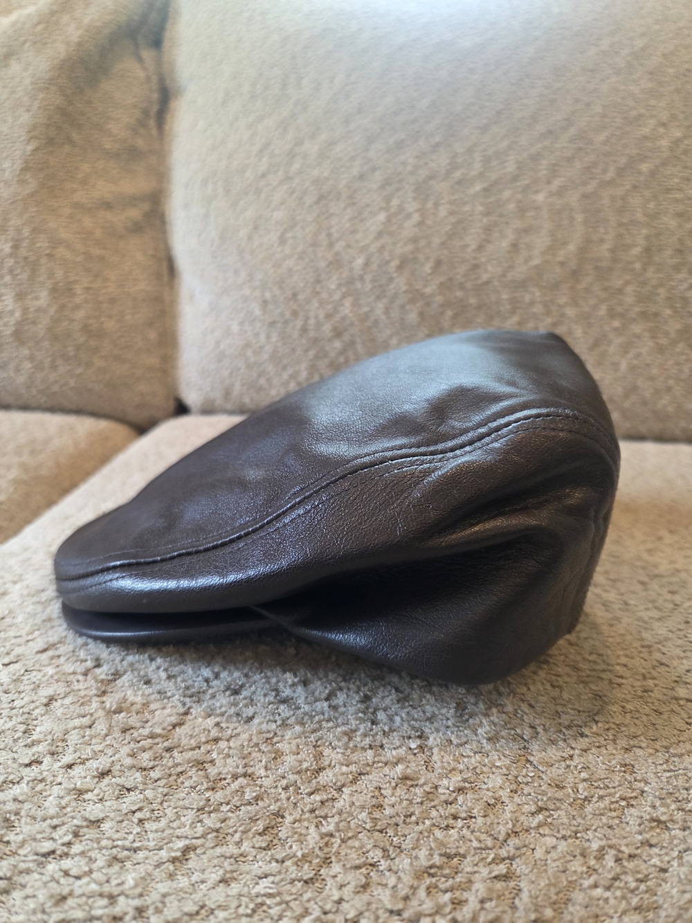 United Hatters Cap & Millinery Workers Intl. Union Lambskin Cap Large Brown